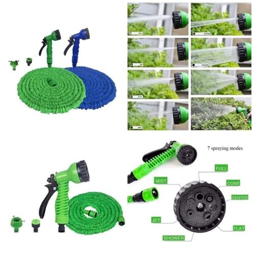 Spray Gun Expanding Garden Water Hose Pipe With 7 Function Magic Hose 3 Times Expandable Flexible Magic Hose Pipes Reel Lightweight Easy Storage