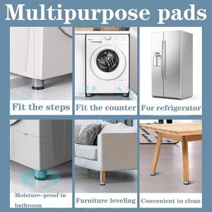 4Pcs Anti Vibration Pads for Washing Machine and Dryer Shock and Noise Cancelling Washing Machine Support Prevent Moving Shaking Walking Universal Size
