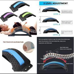 Back Stretcher For Lower Back Pain Relief, 3 Level Adjustable Lumbar Cracker Board, Spine Board, Relief For Herniated Disc, Sciatica, Scoliosis, Spine Decompressions