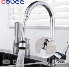 Turbo faucet 360° tap extender kitchen faucet, adjustable dual mode spray filter diffuser water saving Nozzle faucet connector,with 2 spray setting