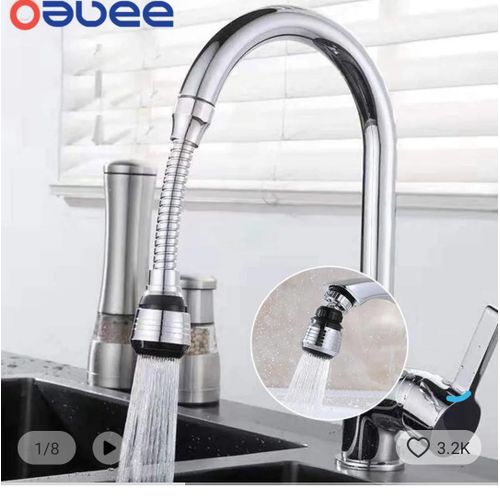 Turbo faucet 360° tap extender kitchen faucet, adjustable dual mode spray filter diffuser water saving Nozzle faucet connector,with 2 spray setting