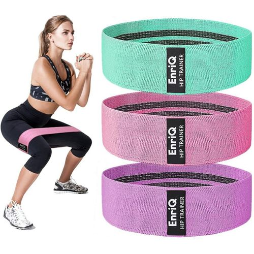 Set of 3 Resistance Bands for Legs and Butt. Exercise Bands Set.Booty Bands, Hip Bands ,Wide Workout Bands