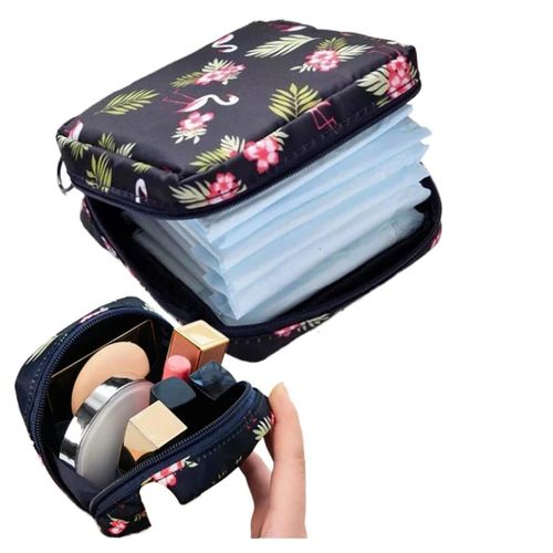 Sanitary Pad Pouch Bag Travel Sanitary Storage Bag Coins Purse Tampon Holder Portable Pouch With Zipper Portable Cosmetic Storage Bags - 1PC