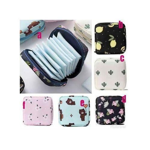 Sanitary Pad Pouch Bag Travel Sanitary Storage Bag Coins Purse Tampon Holder Portable Pouch With Zipper Portable Cosmetic Storage Bags - 1PC