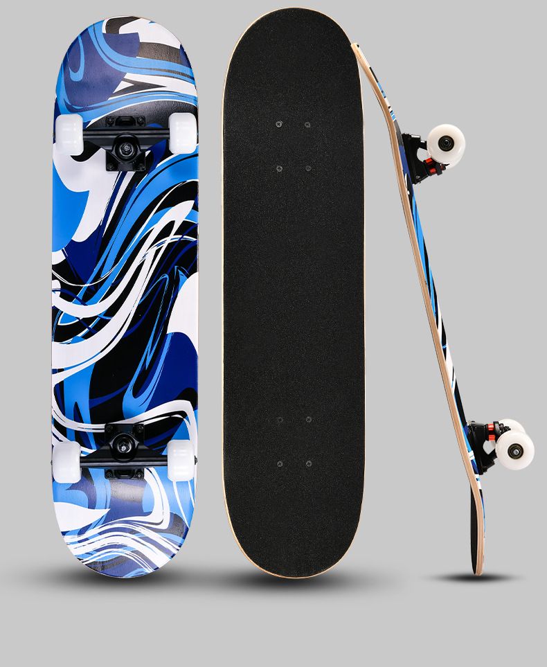 Adult and Teenagers professional Skate board with antislip/grip tape and rubber wheels
