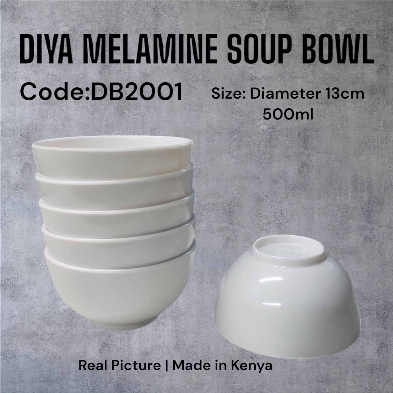 Set of 6pcs Diya melamine kitchen soup bowl