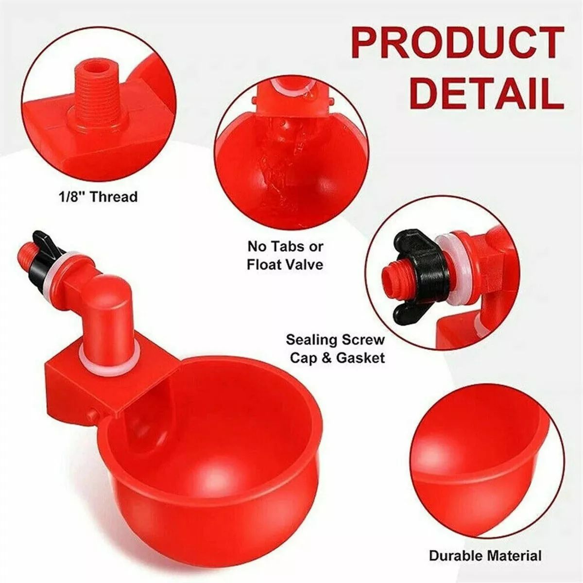 Farmers offer - Automatic cup chicken drinkers - 3 pcs- 20 pcs
