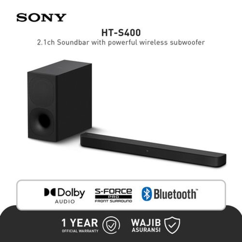 Sony HT-S400 2.1CH Soundbar And Subwoofer - Black 330W
