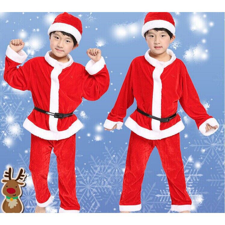 Special offer!!X'mas Boys Santa Costume,Deluxe Plush Christmas Children’s Santa Claus Kids Halloween Costume Cosplay for 2-4 years