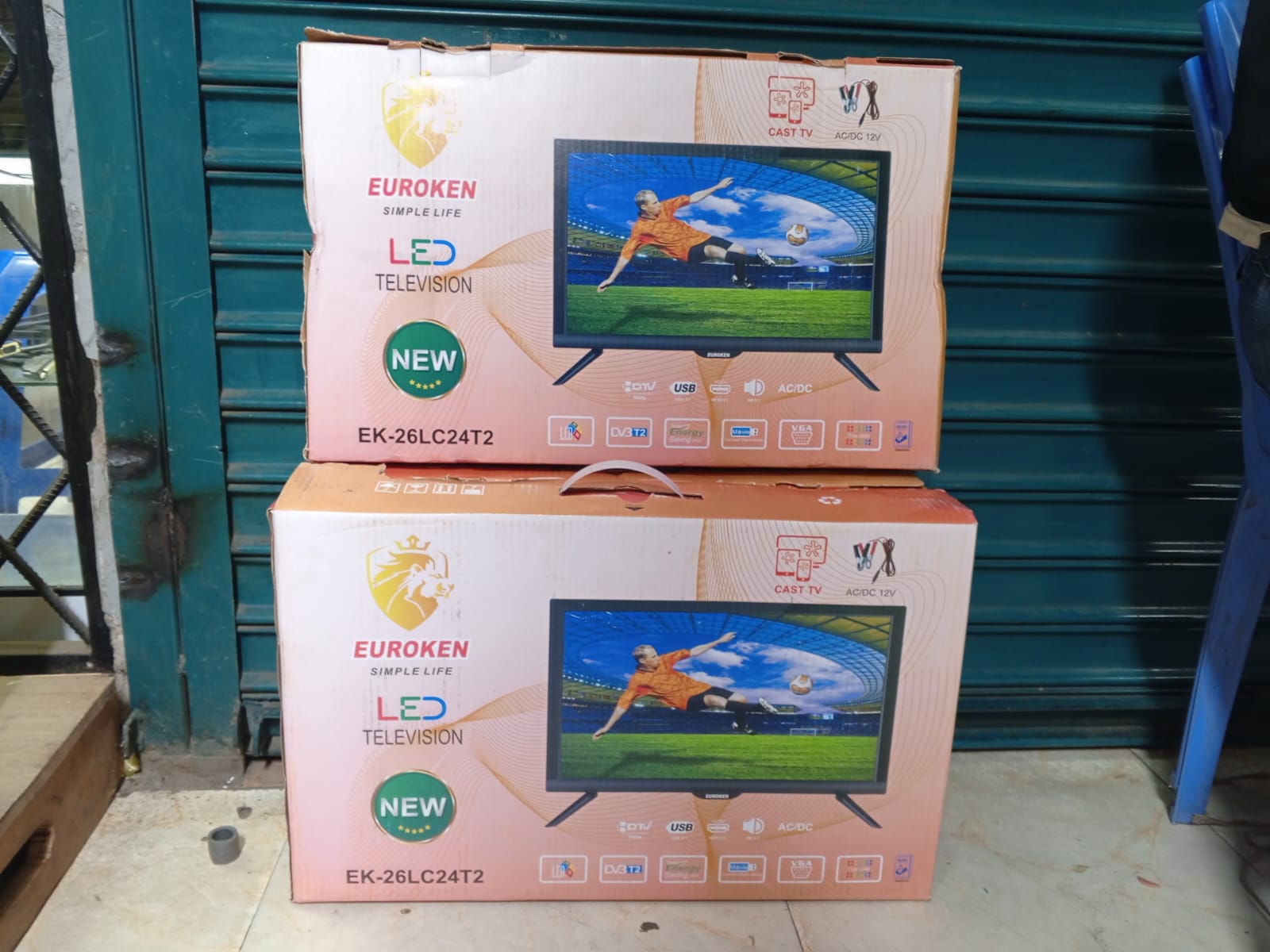 Euroken 26 inches digital tv, Flat Screen TV with HDMI, USB, VGA, & V-Chip Parental Controls, Non-Smart TV or Monitor for Home, Kitchen, RV Camper, or Office