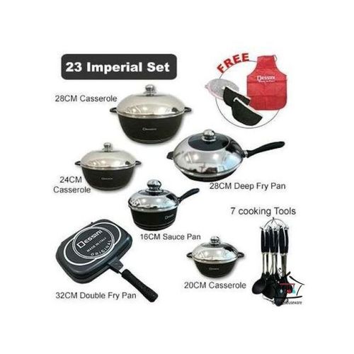 Cookware Set. Dessini 23 PCS COOKWARE SET NON STICK DURABLE