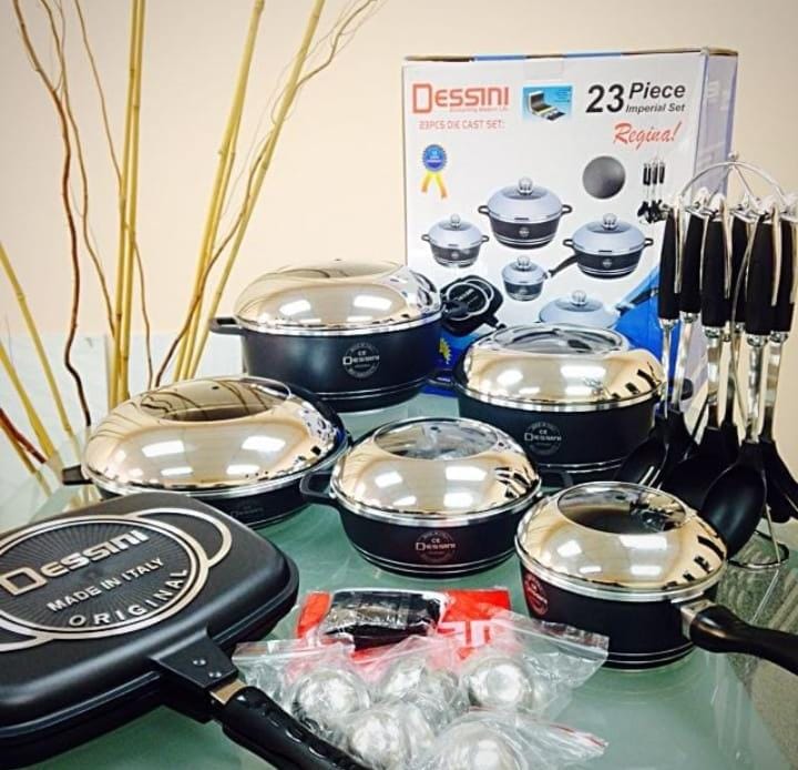 Cookware Set. Dessini 23 PCS COOKWARE SET NON STICK DURABLE
