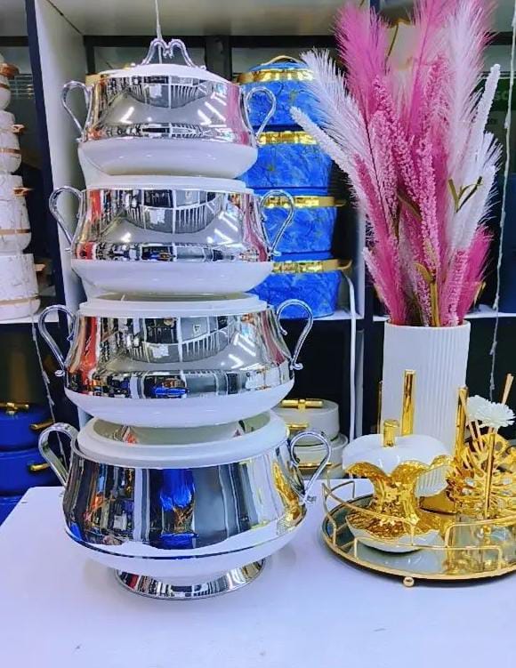 Shahi 4pcs of Casserole Hotpots Food Warmer Hot Pot, Serving Dishes Serveware Set (3500 ml, 2500, 1500 and 1000ml) Hotpot