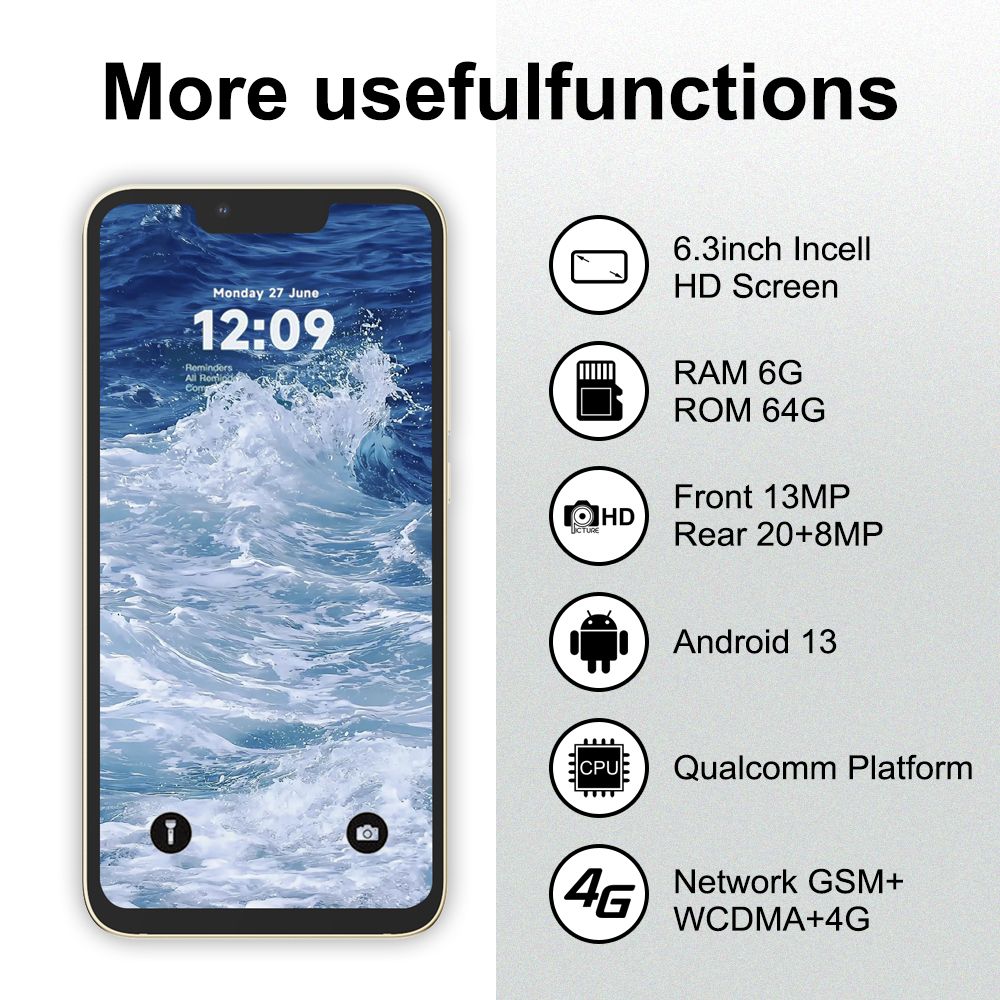 C1 4G Smartphone Qualcomm Snapdragon 710 , 6.3" INCELL HD+ Display, 6GB RAM + 64GB Storage, 20MP+8MP Dual Rear Camera, 13MP Front Camera, 4000mAh Battery, 18W Fast Charger, Complete Accessory Package