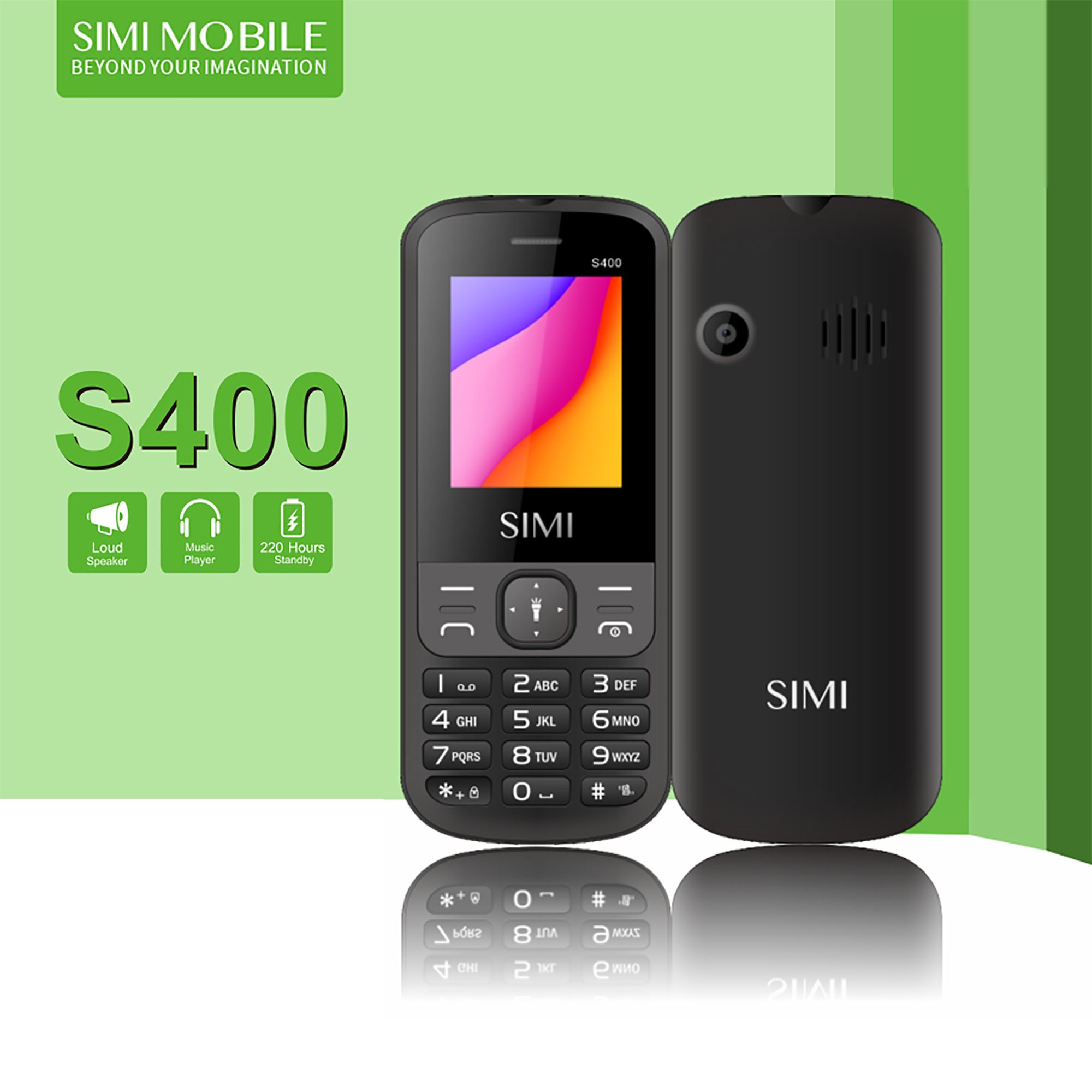 SIMI S400 Feature Phone 1.77inch Dual SIM Card 1050mAh