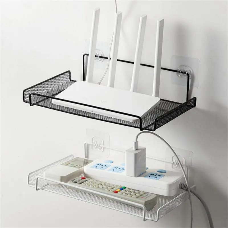Wifi router holder, Floating Bookshelves for Kids, Display Shelf Organizer for Bathroom, Bedroom, Living Room, Kitchen, Room Decor.