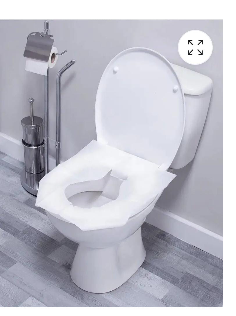Disposable toilet seat covers, Flushable for Adults and Kids Potty Training, 100% Biodegradable Travel Accessories Public Restrooms, Airplane, Camping. Toilet Seat Covers Paper.