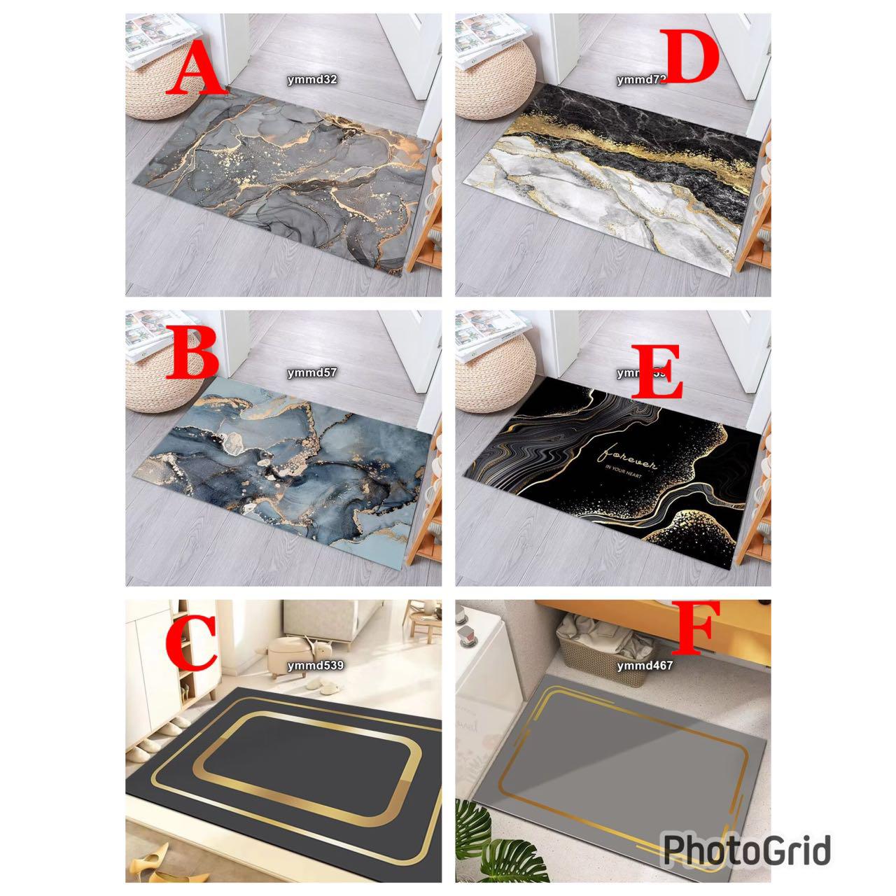 Antislip absorbent mat, Absorbent Microfiber Door Mat and Pet Rug Non Slip Thick Washable Area and Bath Mat Soft Chenille for Kitchen Bathroom Bedroom Indoor and Outdoor.