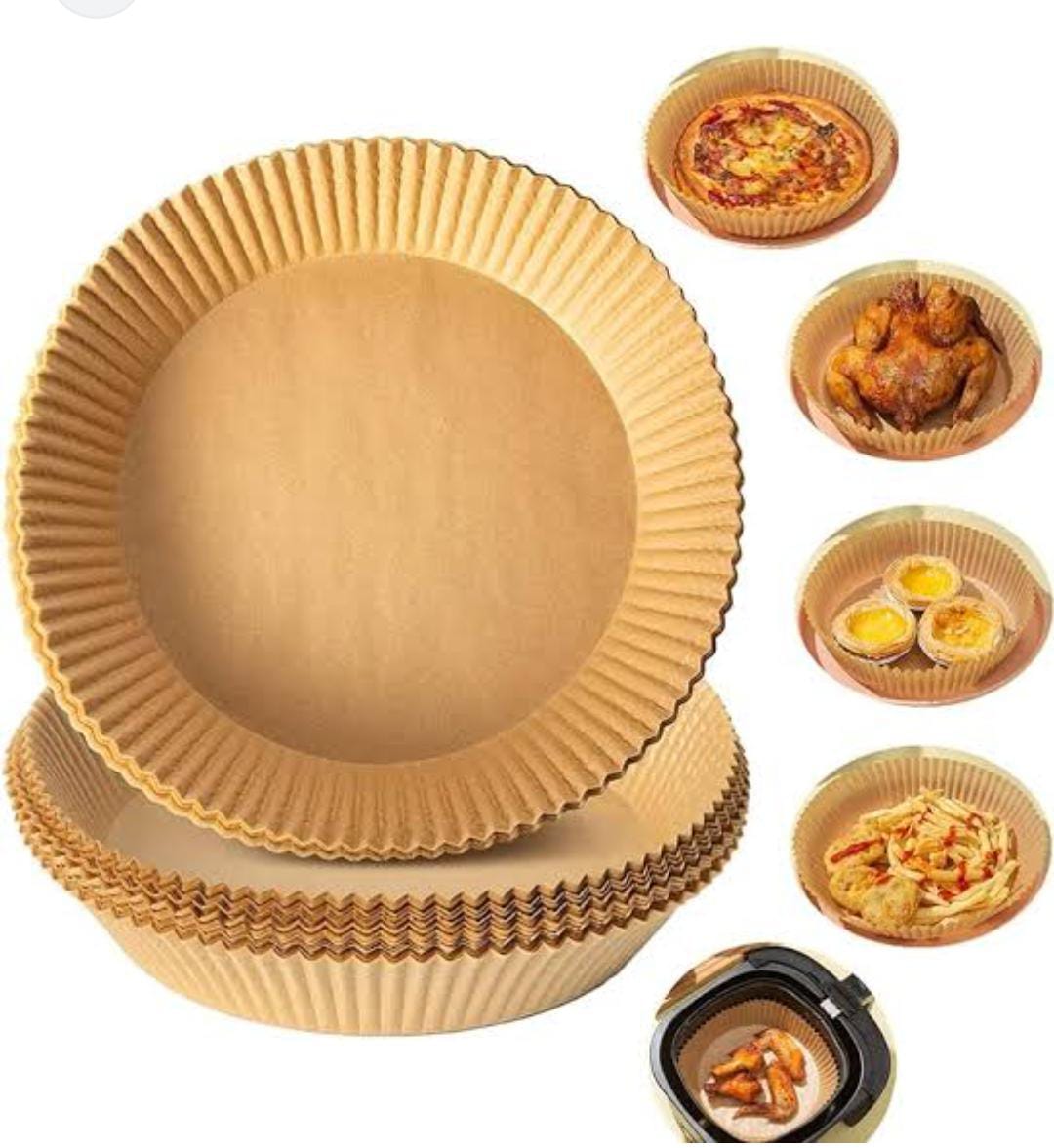 25 pieces Air fryer disposable paper liner,non_stick  Oil proof parchment mat for cooking microwave oven sheets special baking