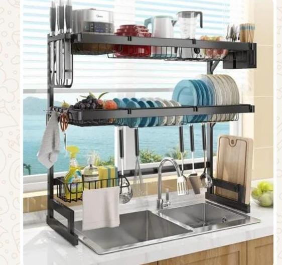 DISH RACK. Double layer over the sink dish rack NOW AVAILABLE HELPS SAVE PEACE STYLISH AND BEAUTIFUL FOR FEVERY KITCHEN DONT BE LEFT OUT