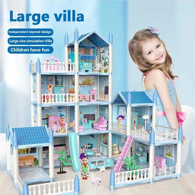 Large Villa Doll House Garden Villa Big House Cottage Doll House FOR OUR BABIES BEST GIFT FOR OUR BOYS AND GILRS DURING BIRTHDAYS. PLEASE WATCH OUT THE VIDEO BELOW