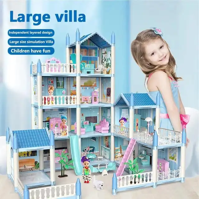 Large Villa Doll House Garden Villa Big House Cottage Doll House FOR OUR BABIES BEST GIFT FOR OUR BOYS AND GILRS DURING BIRTHDAYS. PLEASE WATCH OUT THE VIDEO BELOW