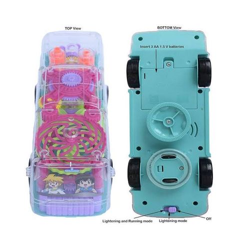 Generic3D Children Concept Musical Lights Transparent Toy Car Bus BEST GIFT