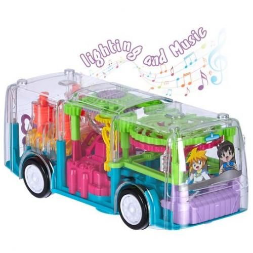Generic3D Children Concept Musical Lights Transparent Toy Car Bus BEST GIFT