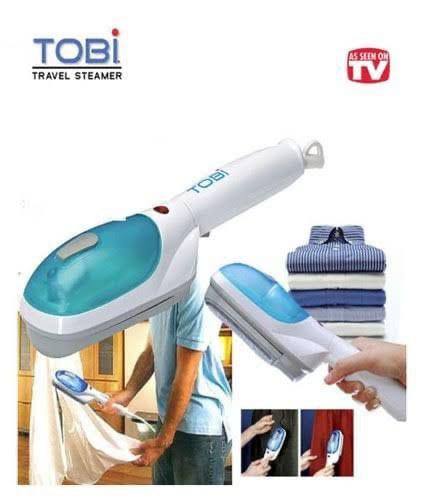 Tobi Portable Handheld Travel Iron Steam Brush Clothes Laundry And Garment Steamer.Quickly removes wrinkles Safe for all fabrics