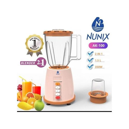 SPECIAL OFFERS. Nunix 2 In 1 Blender, AK-100..High Quality Motor with Heat Fuse This 3-speed blender comes with a powerful 350W motor that has an overheat protection feature that run
