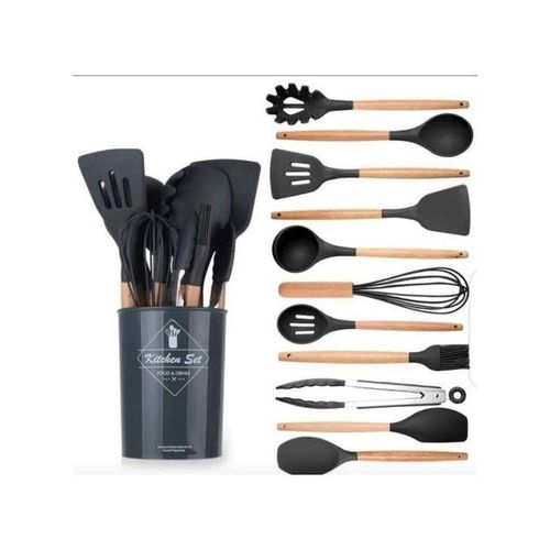 SILICONE SPOONS. Affordable High Quality Silicone Heat Resistant Kitchen Cooking Utensils 12 Pcs Set Now Available HIGHLY RECOMMENDED FOR OUR NON STICK COOKWARE TO AVOID BREAKEAGE