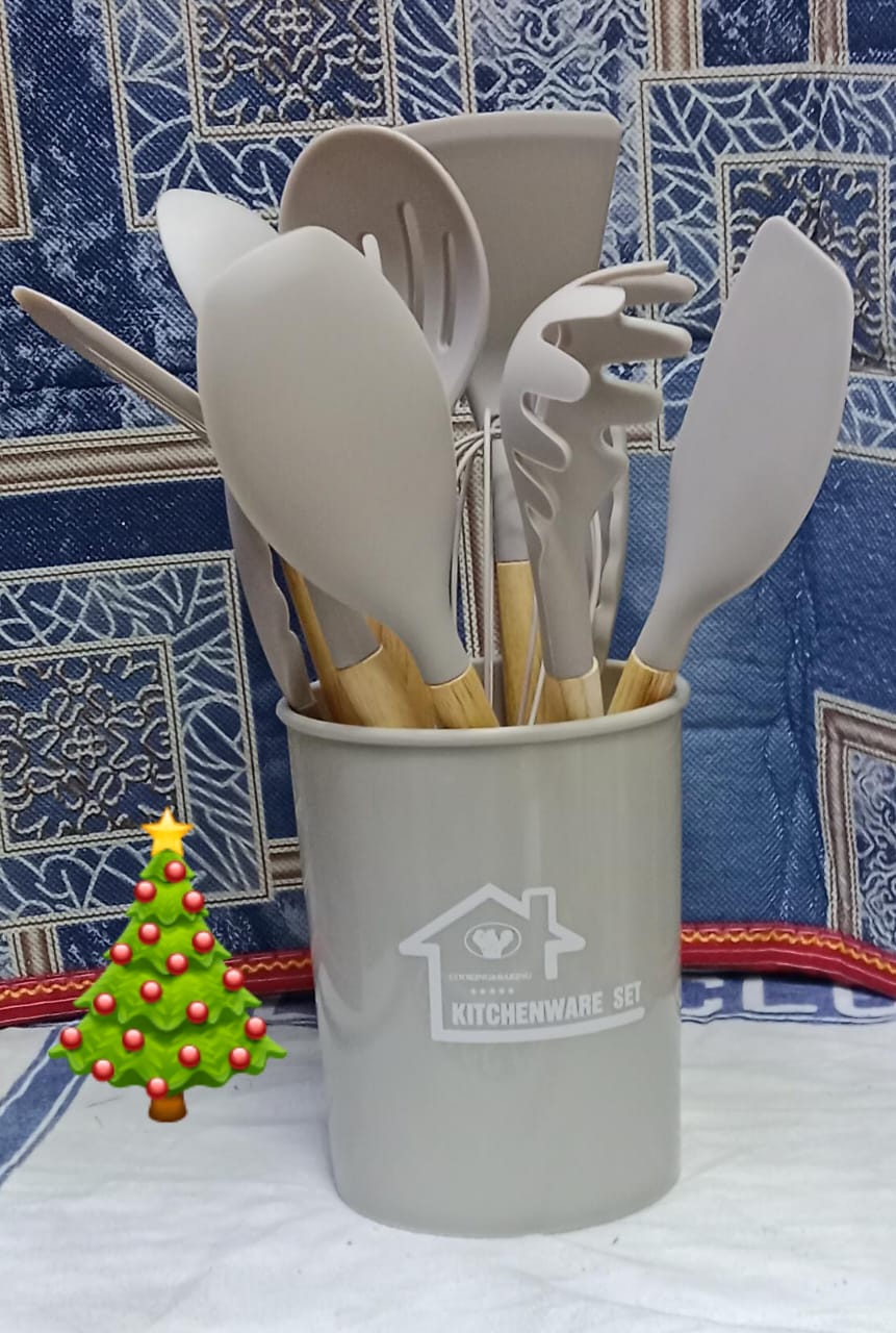 SILICONE SPOONS. Affordable High Quality Silicone Heat Resistant Kitchen Cooking Utensils 12 Pcs Set Now Available HIGHLY RECOMMENDED FOR OUR NON STICK COOKWARE TO AVOID BREAKEAGE