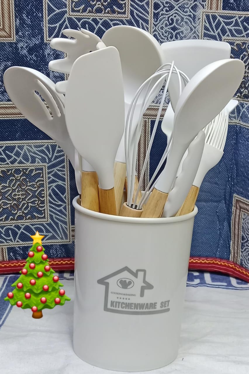 SILICONE SPOONS. Affordable High Quality Silicone Heat Resistant Kitchen Cooking Utensils 12 Pcs Set Now Available HIGHLY RECOMMENDED FOR OUR NON STICK COOKWARE TO AVOID BREAKEAGE