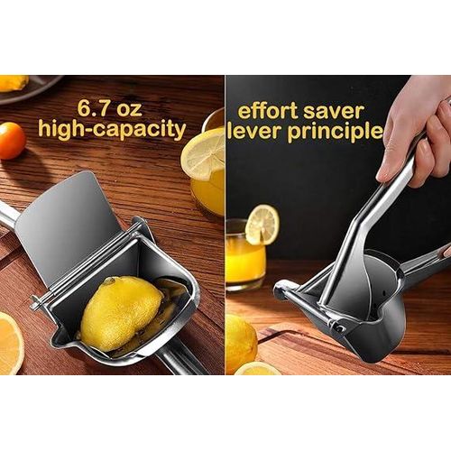 Juicer. Real Stainless Steel Lemon Squeezer Citrus Juicer Hand Press Heavy Duty Manual Juice Squeezer, Extractor, Maker ,Orange, Lime Grapefruit Presser