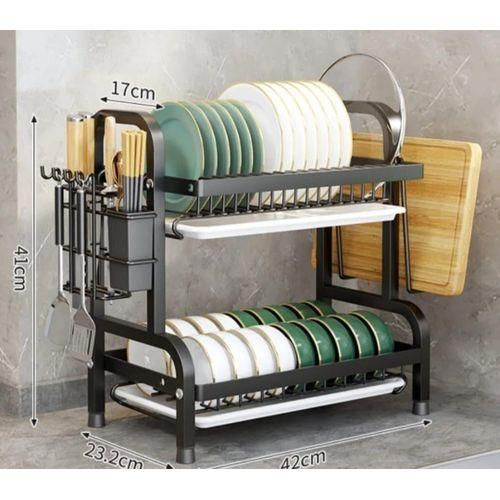 Dish Rack. Dish Rack 2 Layered Advanced New Model Black
