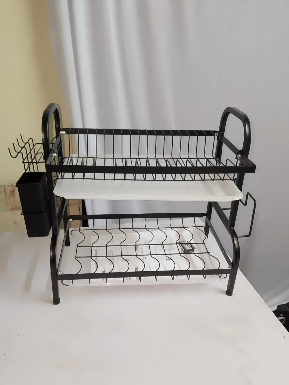 Dish rack 2 layered advanced new model with gold and black