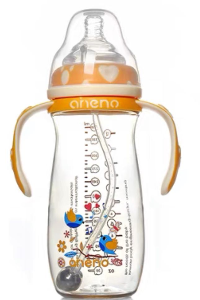 New Baby Bottle Mom Easy PP Baby Feeding Bottle, Nipple, Cross Hole Bottle, Breast Milk Bottle, Nipple, Silicone Straw, Bottle with Handle, Baby Water Bottle, Baby Bottle without BPA