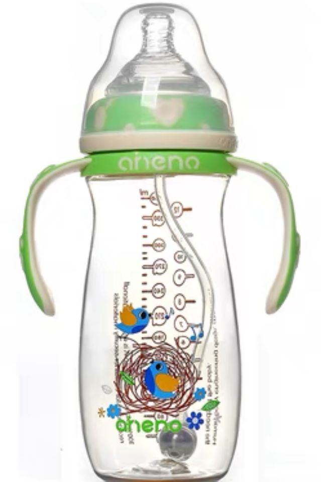 New Baby Bottle Mom Easy PP Baby Feeding Bottle, Nipple, Cross Hole Bottle, Breast Milk Bottle, Nipple, Silicone Straw, Bottle with Handle, Baby Water Bottle, Baby Bottle without BPA
