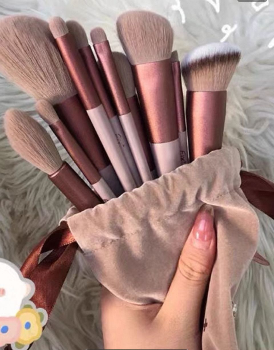 New 13Pcs Makeup Brush Set Foundation Powder Eyebrow Eyeshadow Blending Blush Brushes Beauty Make Up Kit Tool
