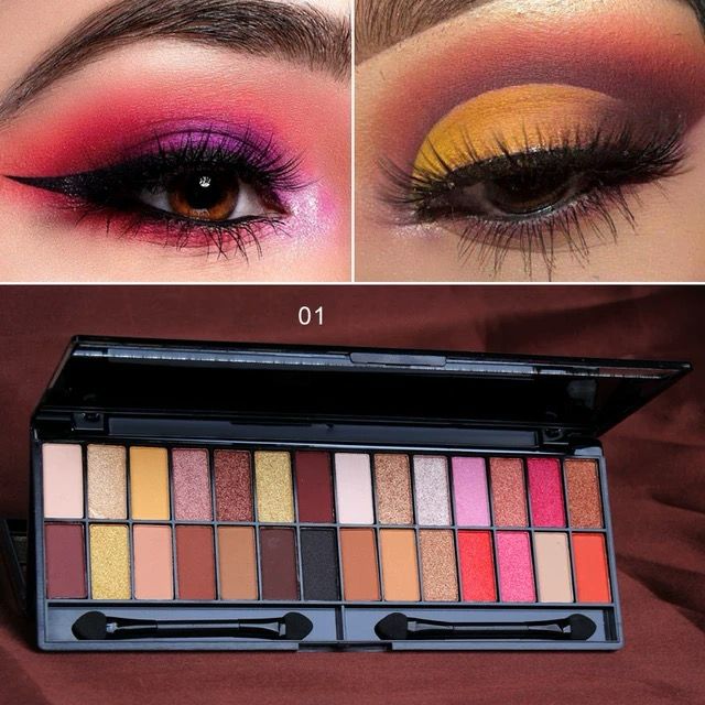 28Colors Makeup Eyeshadow Palette with Brush Matte Pigment Eye Shadow Powder Metallic Glitter Make Up Cosmetic