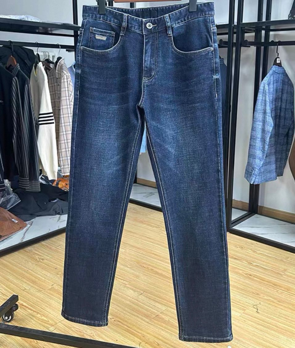 Men's skinny jeans, trendy autumn and winter fashion brand, new style 2025.