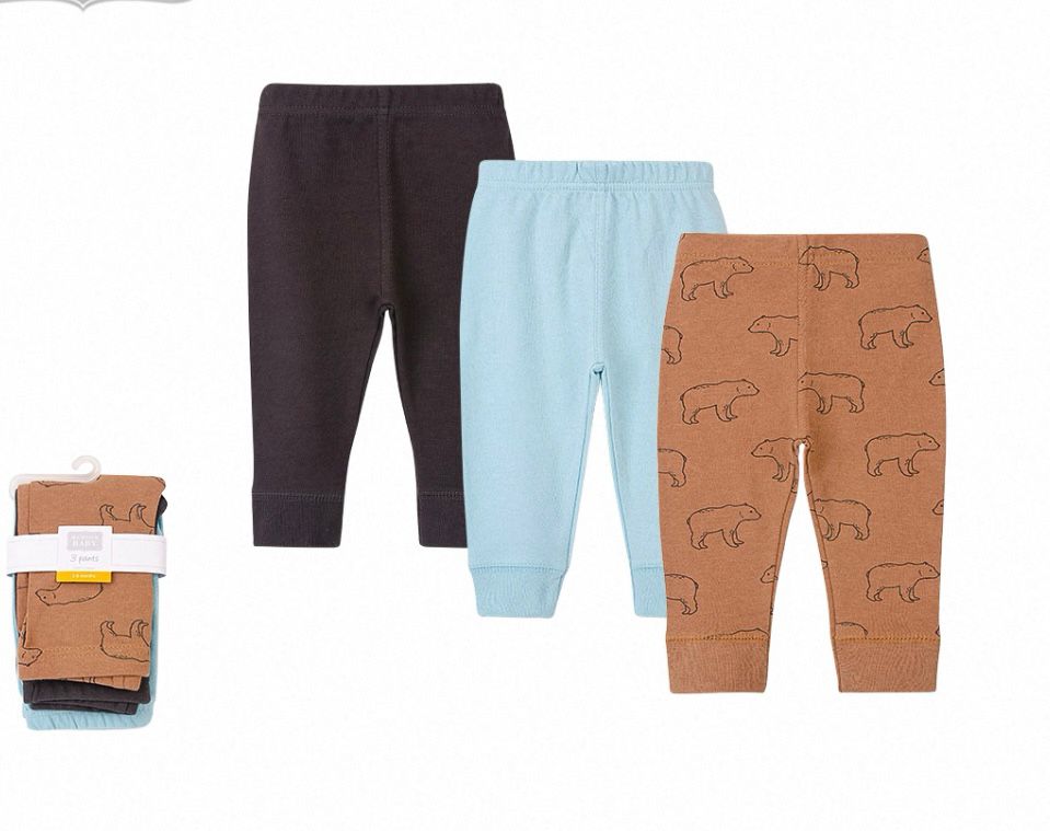 Baby Boys and Girls Newborn Soft Cotton Spring-Autumn Style Elastic Waist Overalls for Underwear Pants and Shorts
