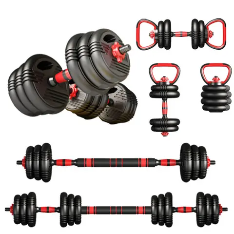 Ergonomic Dumbbells Barbell Kettlebell Adjustable Weight Set - 40kg