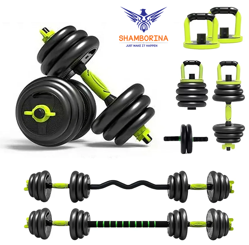 {OFFER !!  OFFER !!} Ergonomic Dumbbell Barbell Kettlebell Adjustable Weight Set - 40kg