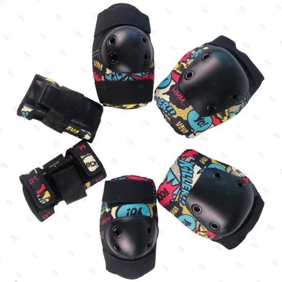 Knee Pads, Wrist Pads and Elbow Pads Protective Gear Set - 6 in 1 Adjustable Wrist Guards for Skating, Biking, Scooter, and Outdoor Sports