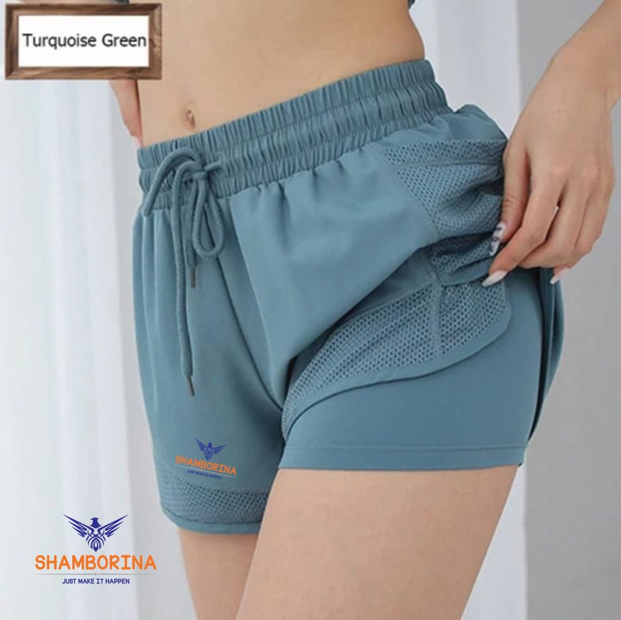 {OFFER !!  OFFER !!} Shamborina 2 in 1 Gym Shorts With Leggings – Comfortable, Stylish & Performance-Ready