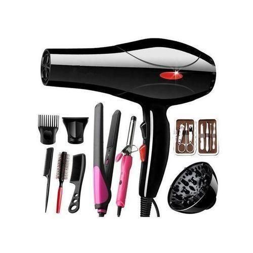 Canye Blow Dry Hair Dryer - Black With Accessories, Combs & Flat Iron - Full Set.