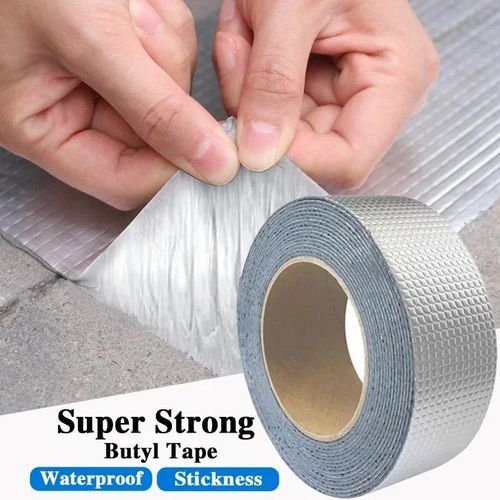 Aluminium Foil Tape Waterproof Adhesive Rubber Tape Butyl Tape Sealing Tape Repair Tape For Leakage Waterproofing Water Tank Roof Pipe Window Seal Leak Wall Crack Repair