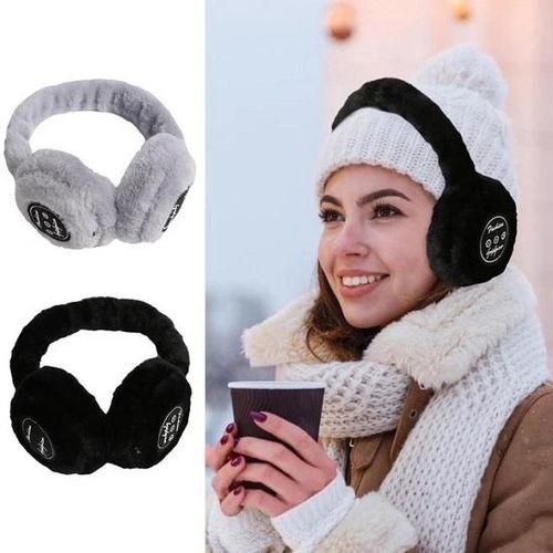 Plush Warm Earmuffs Wireless Earphones For Ladies And Children Ear-hook Warm Fluffy Earmuffs Winter Headphones Powerbank Buy Plush Warm Earmuffs