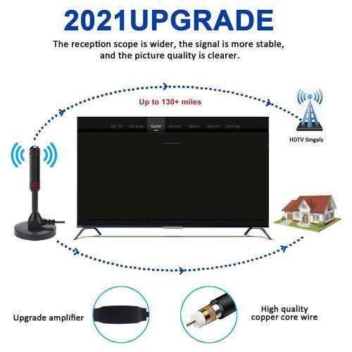 Smart HDTV 4K 1080p Terrestrial Wave Digital TV Signal Amplifier Indoor Satellite TV Receiver Free
Indoor TV Antenna Amplifier Satellite Digital Freeview
Digital TV Ariel, FREE CABLE, FREE CONNECTOR